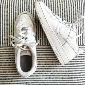 7Y (Women’s 8.5) Nike Air Force 1 White Athletic Sneakers